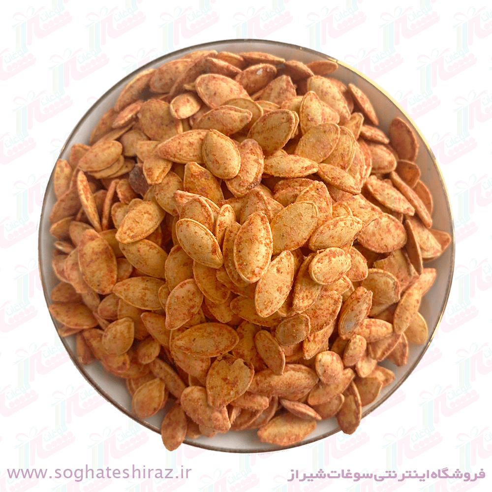 تخمه کدو گوشتی فلفلی بسته 1کیلویی