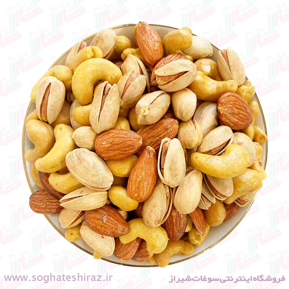 آجیل سه مغز لوکس بسته 1 کیلوگرمی